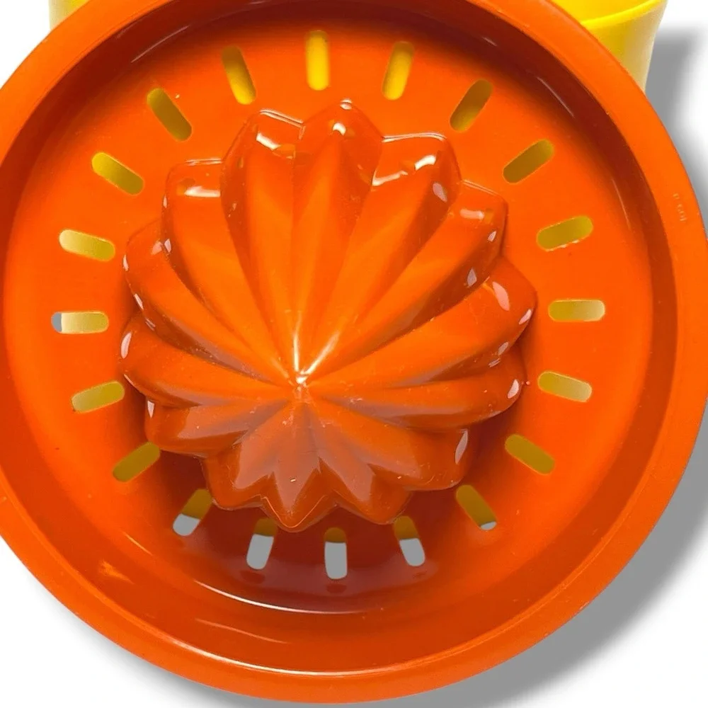 Vintage Tupperware Juicer (409) with Bowl (250) and Lid (215)  Yellow Orange New